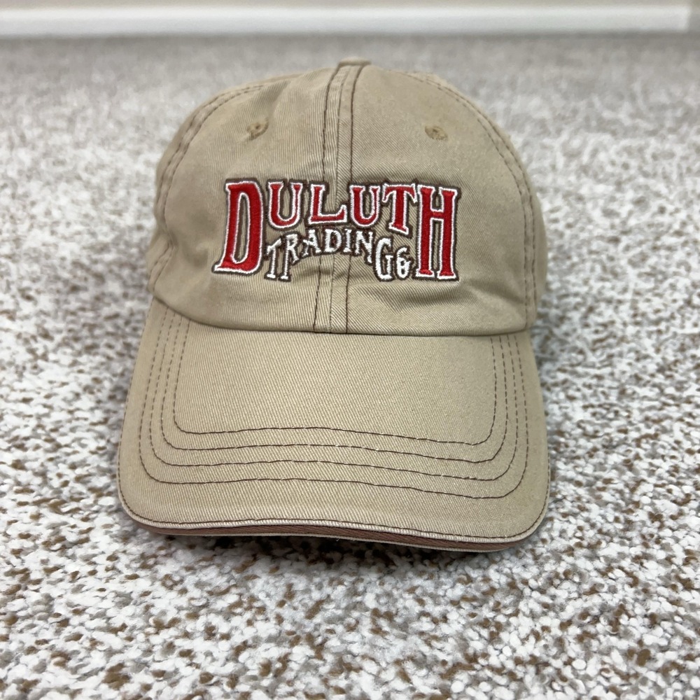 Duluth Trading Hat Cap Strap Back Mens One Size Beige Logo Workwear‎ Casual Logo